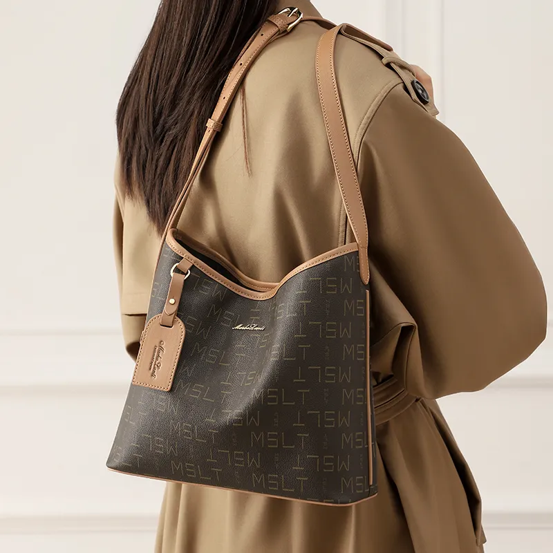 MashaLanti PVC And Synthetic Leather Shoulder Bag Crossbody Bag Women's Coffee With Tea-2