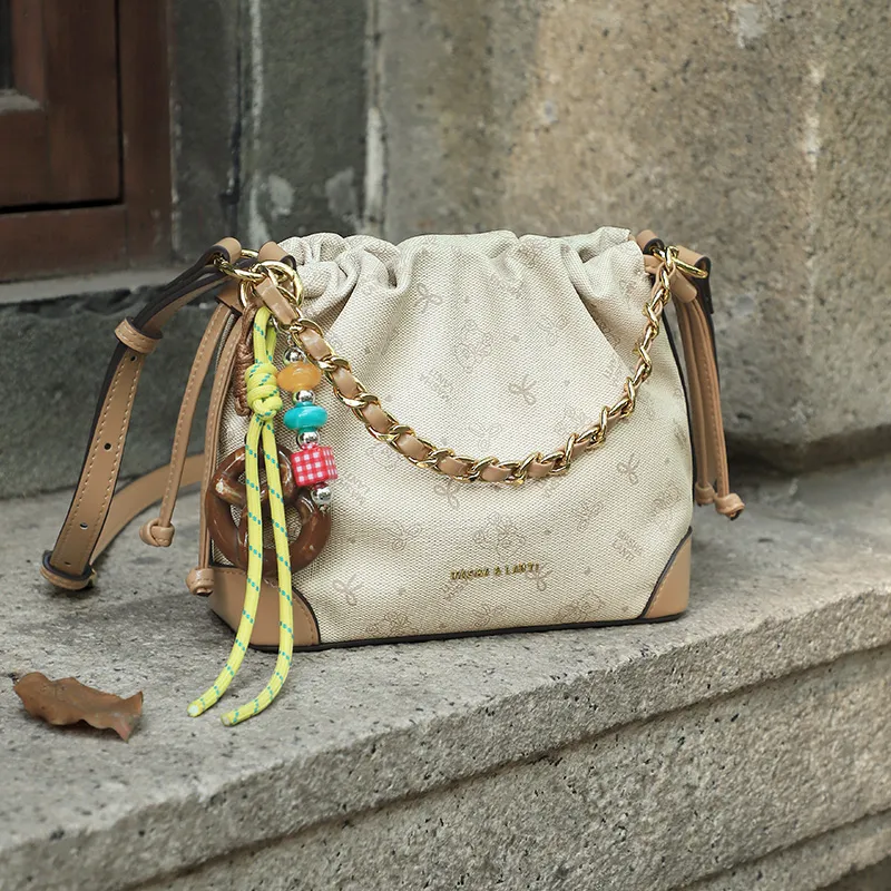 MashaLanti PVC With Synthetic Leather Shoulder Bag Women's Wuzhi Green/Apricot-8