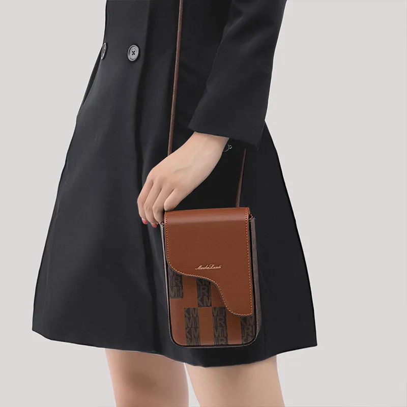 MashaLanti PVC Crossbody Bag Shoulder Bag Cell Phone Pouch Mini Women's Blue & Black/Coffee & Brown-7