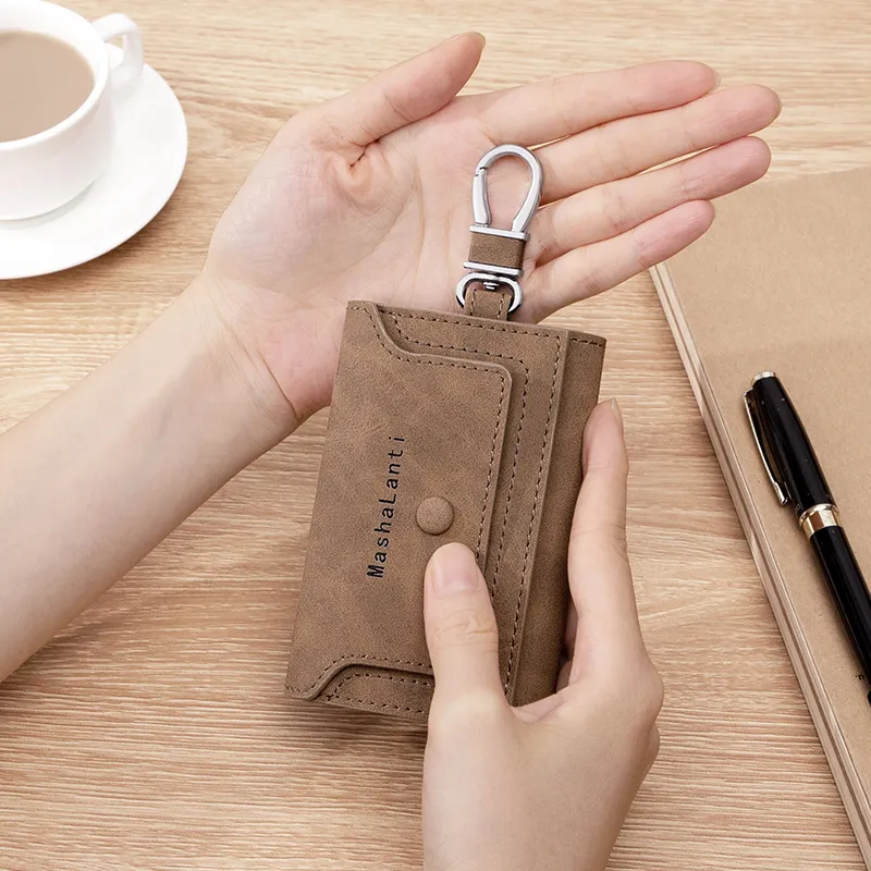 MashaLanti PU Bonded Polyurethane Wallet Storage Bag Card Holder Key Pouch Regular Men's-9