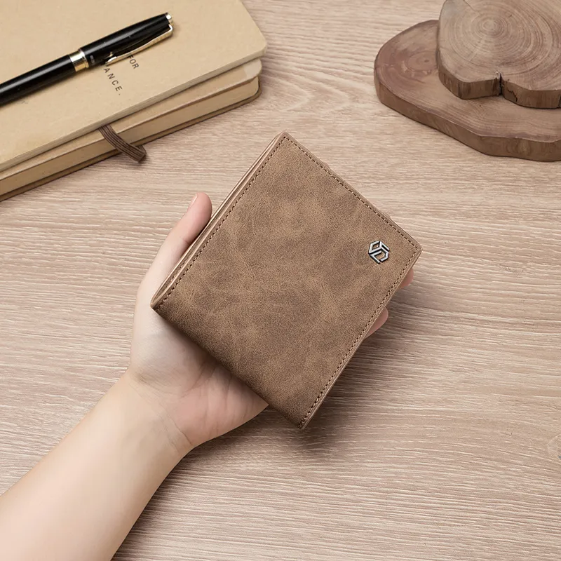MashaLanti Microfiber Synthetic Leather Card Holder Wallet Regular Men's Coffee-6