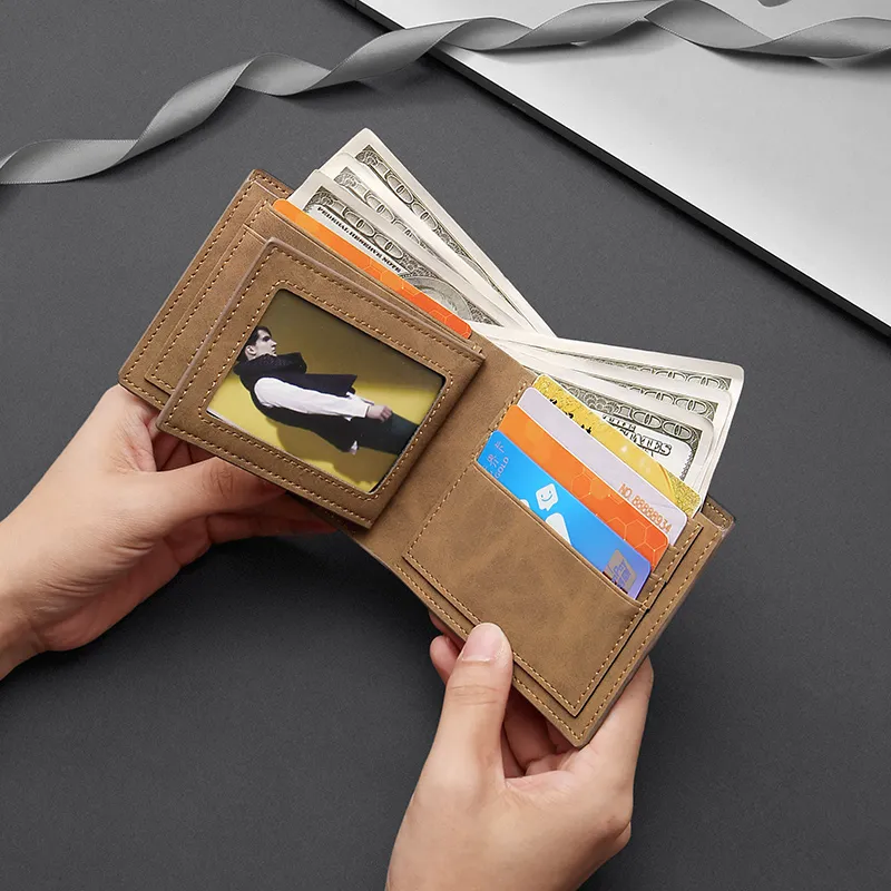 MashaLanti Synthetic Leather Card Holder Wallet Regular Men's Gray With Coffee-8