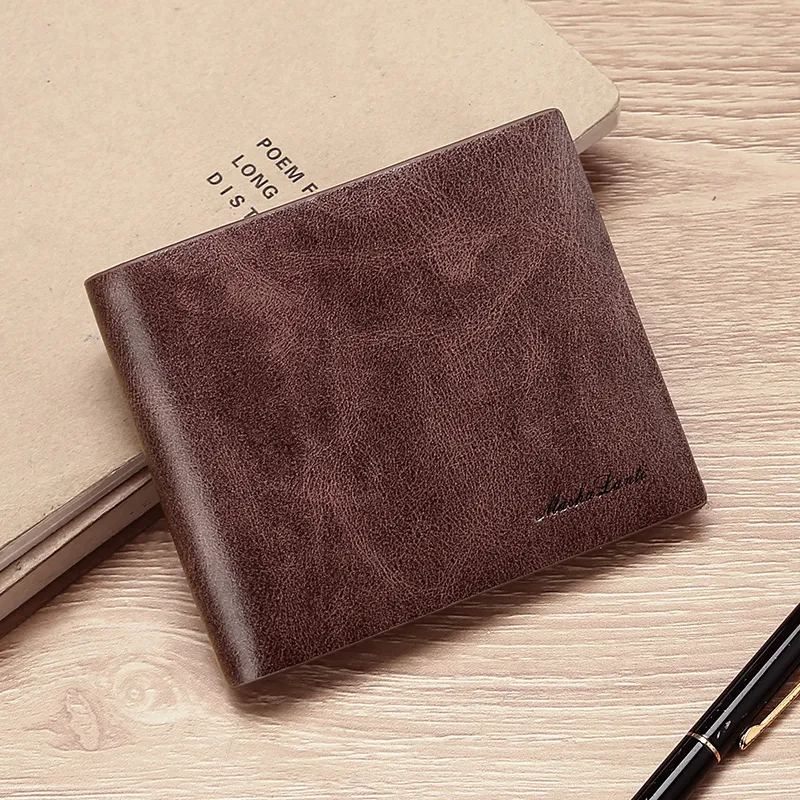 MashaLanti Synthetic Leather Coin Purses Wallets Men's Smoke Gray-12