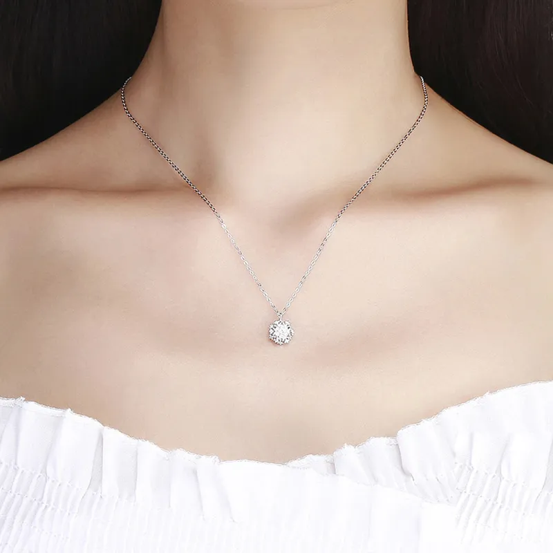VEECANS S925 Silver Necklaces Women's-1