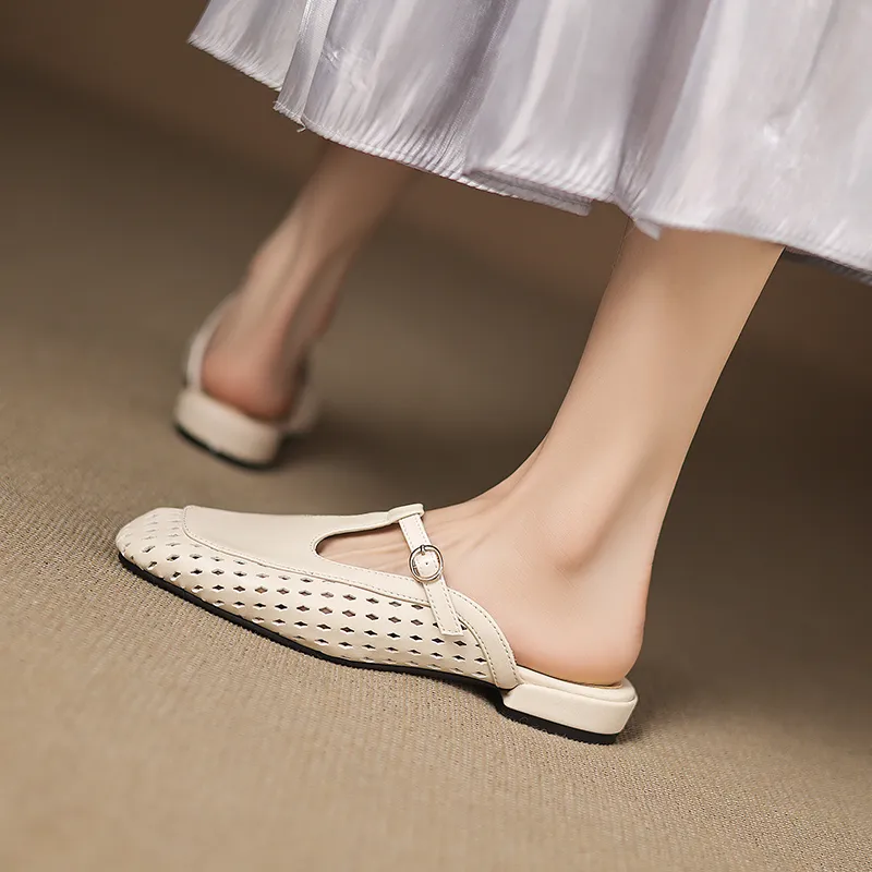 VANDEELEN Rubber Sole Closed Toe Slippers Women's-6