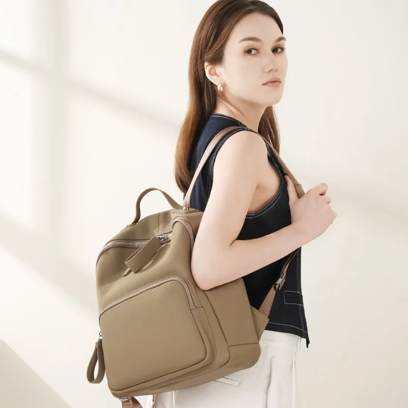 VANDEE Cow Leather Backpack Regular Women's Multicolor-1