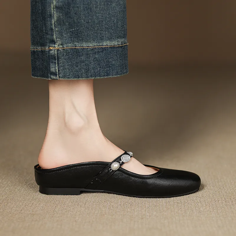 VANDEELEN Rubber Sole Closed Toe Slippers Women's-11