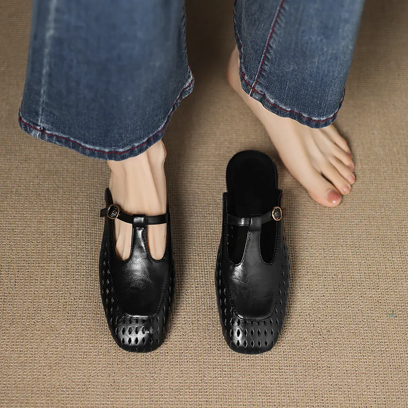VANDEELEN Rubber Sole Closed Toe Slippers Women's-4