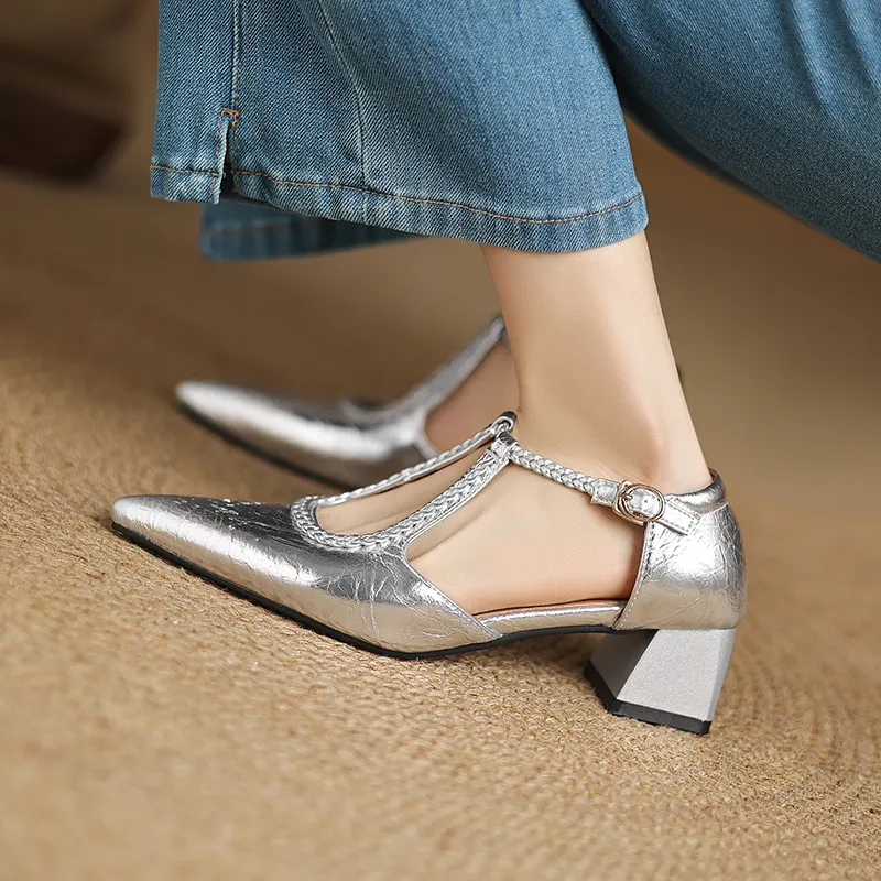 VANDEELEN High Heels Women's Black/White/Silver-5
