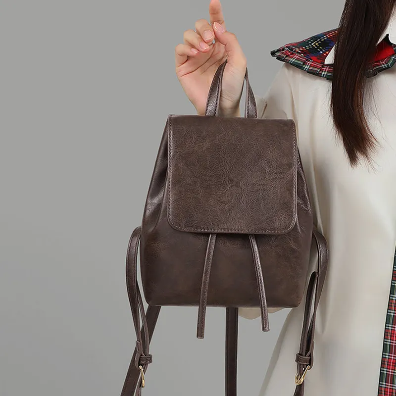 VANDEE PU Backpack Women's Coffee/Black-2