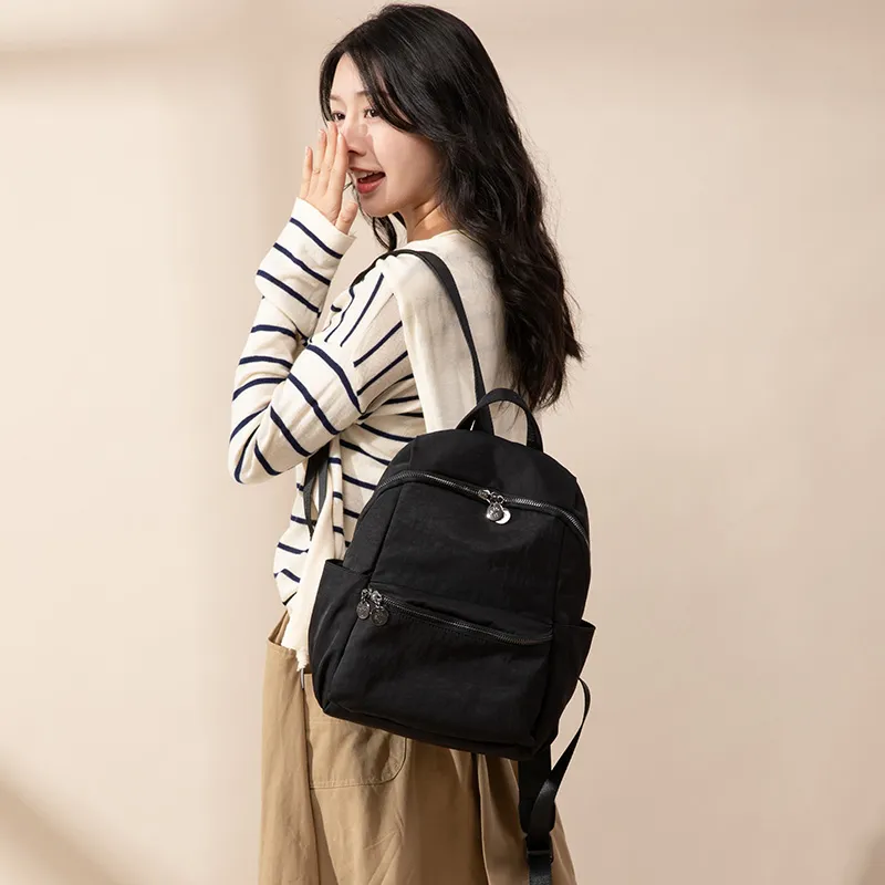 VANDEE Nylon Backpack Regular Women's Multicolor-3