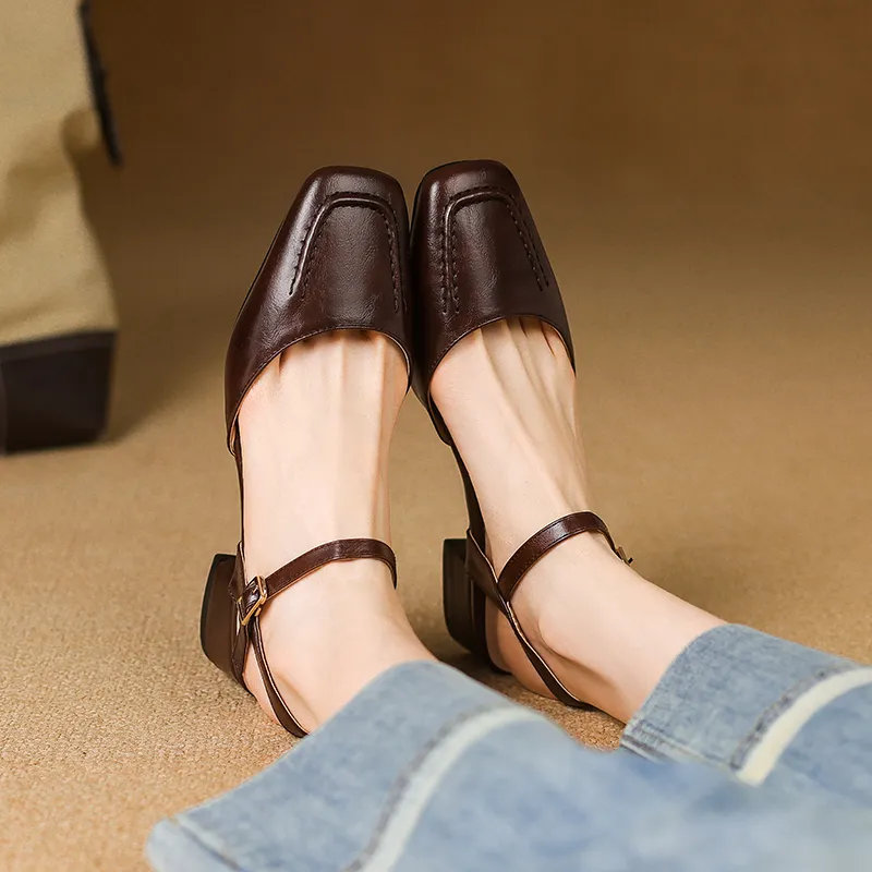 VANDEELEN Chunky Heel High Heels 3.5cm Women's-11