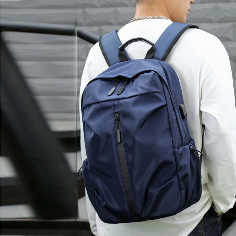VANDEE Oxford Backpack Regular Men's Black/Gray/Blue-11