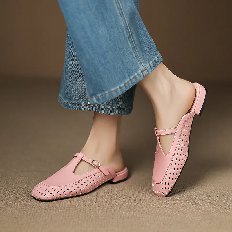 VANDEELEN Rubber Sole Closed Toe Slippers Women's-13
