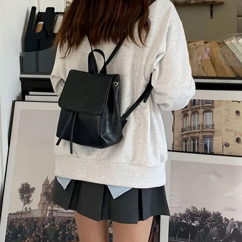 VANDEE PU Backpack Women's Coffee/Black-7