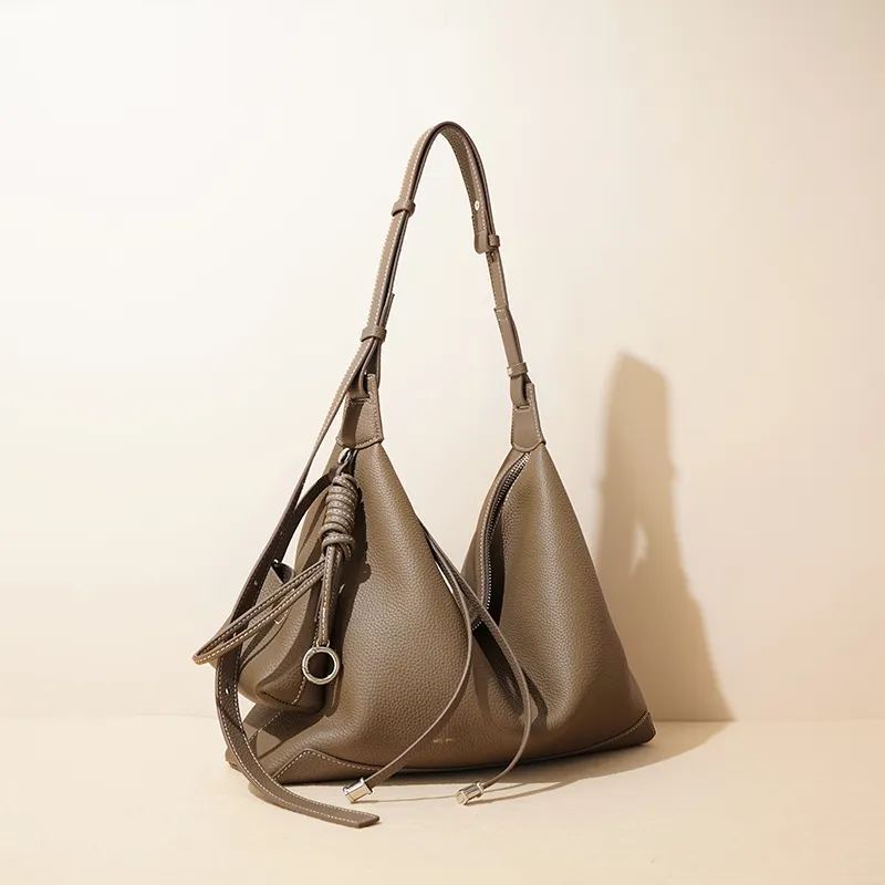 VANDEE Cow Leather Handbag, Shoulder Bag Women's Multicolor-6