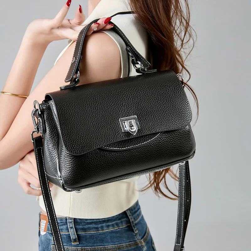 VANDEE Cow Leather Portable Crossbody Bag, Shoulder Bag Women's Multicolor-13