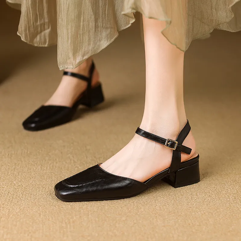 VANDEELEN Chunky Heel High Heels 3.5cm Women's-4