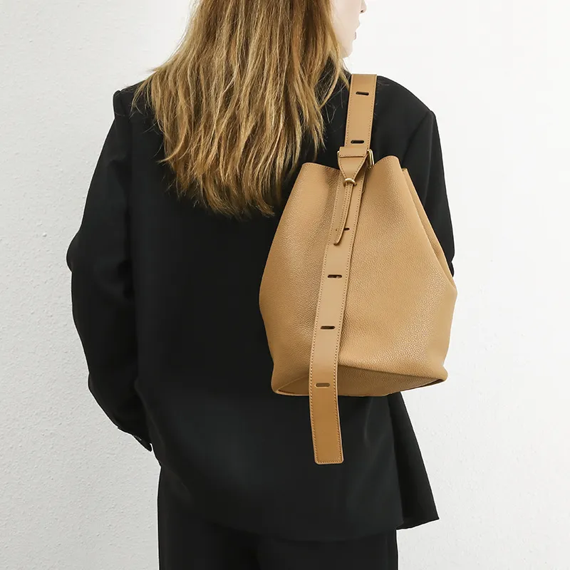 VANDEE Cow Leather Bucket Bags Shoulder Bags Women's Multicolor-9