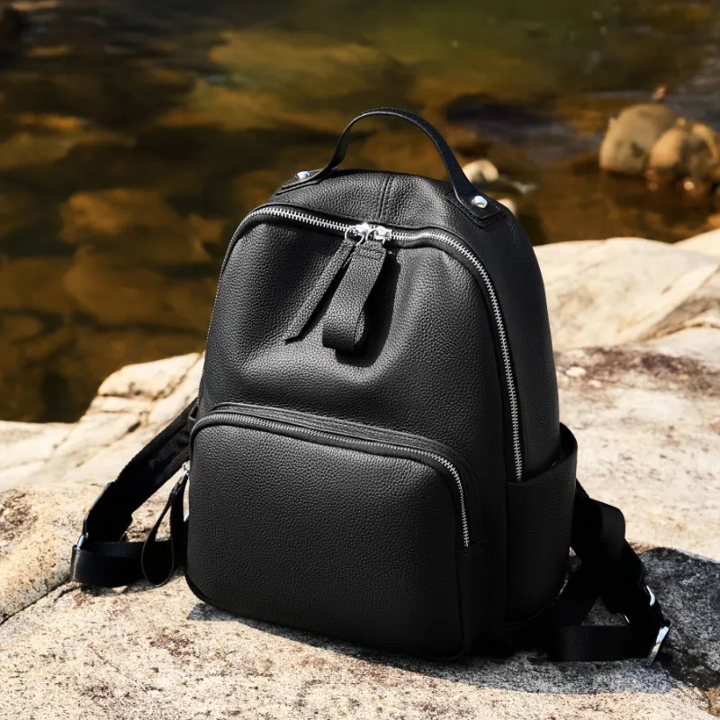 VANDEE Cow Leather Backpack Regular Women's Multicolor-7