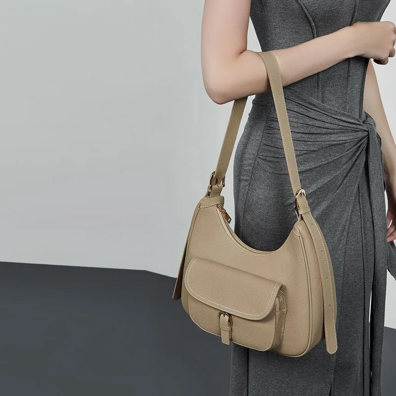 VANDEE Cow Leather Tote Bag, Shopping Bag, Shoulder Bag, Crossbody Bag Women's Multicolor-2