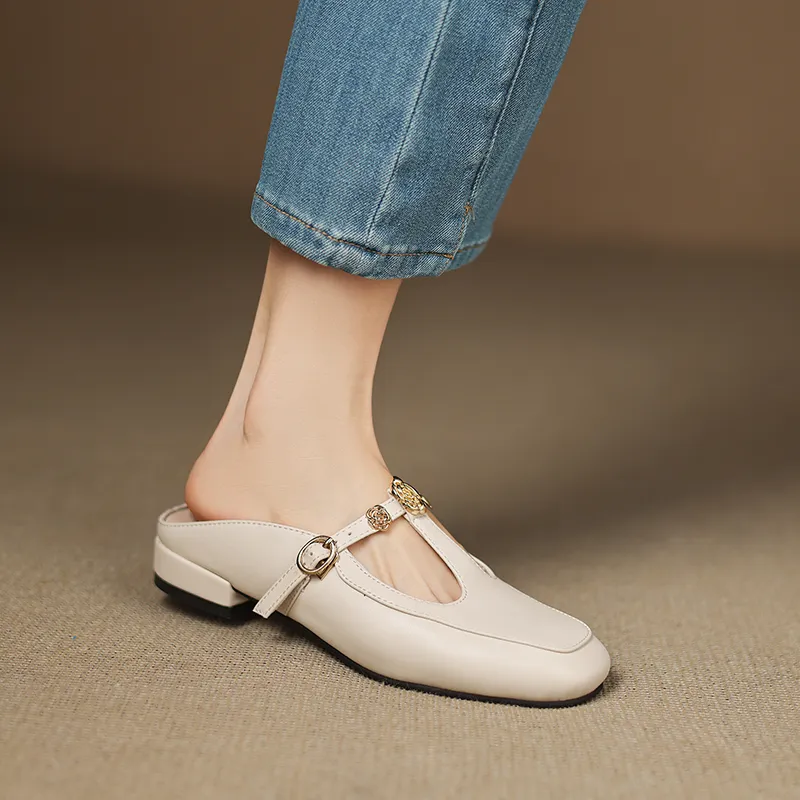 VANDEELEN Rubber Sole Abrasion Resistant Closed Toe Slippers Women's-7