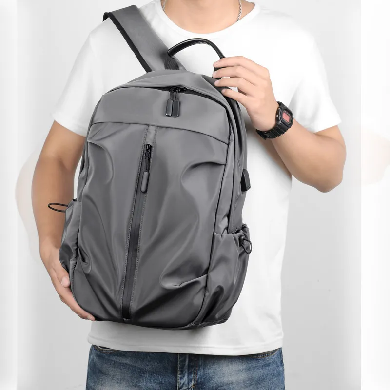 VANDEE Oxford Backpack Regular Men's Black/Gray/Blue-4