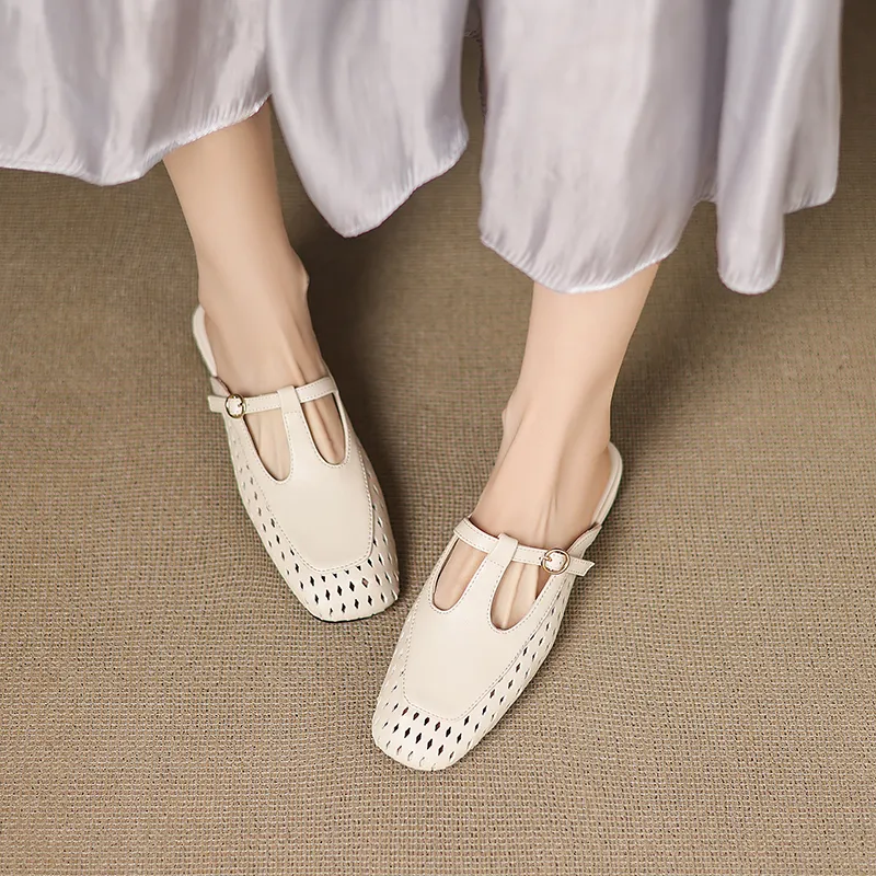 VANDEELEN Rubber Sole Closed Toe Slippers Women's-10