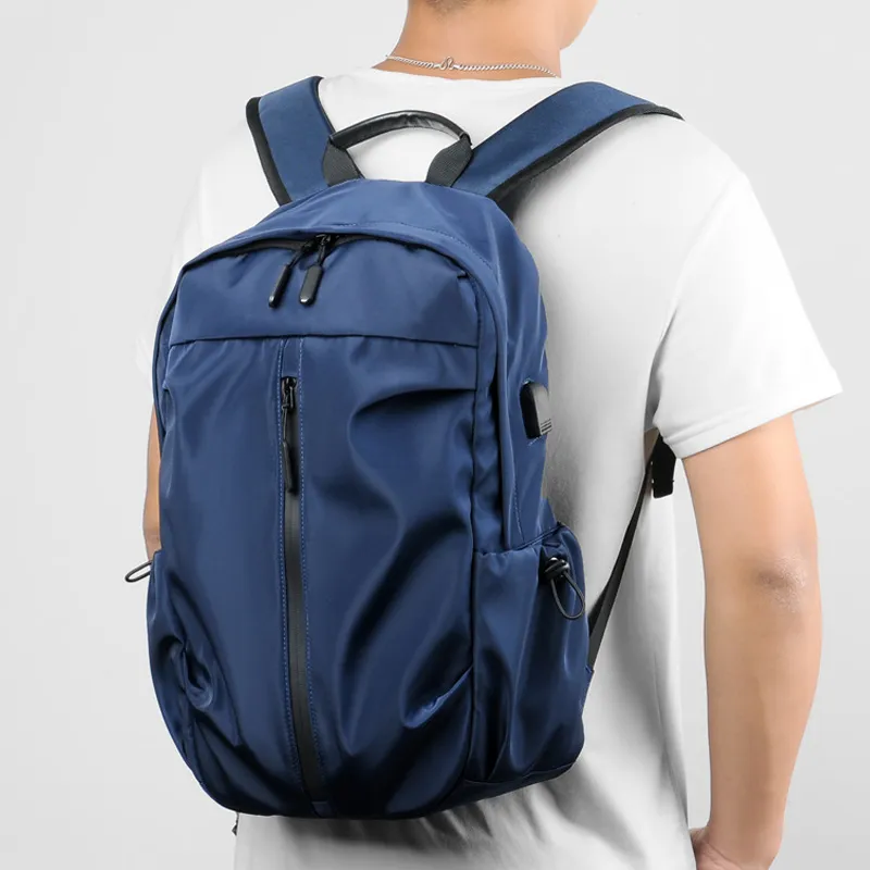 VANDEE Oxford Backpack Regular Men's Black/Gray/Blue-12