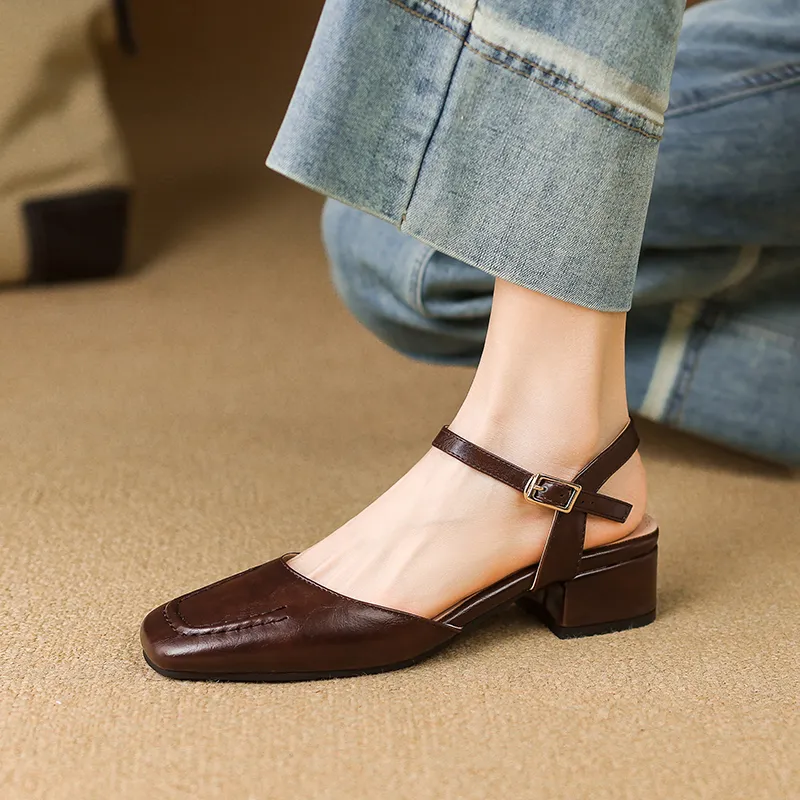 VANDEELEN Chunky Heel High Heels 3.5cm Women's-12