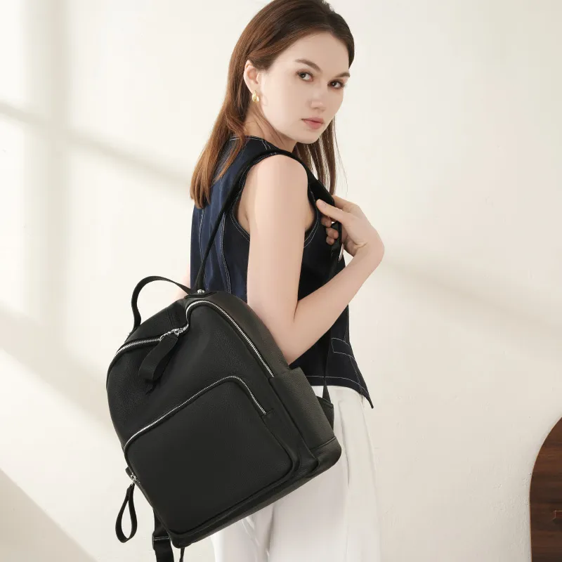 VANDEE Cow Leather Backpack Regular Women's Multicolor-5