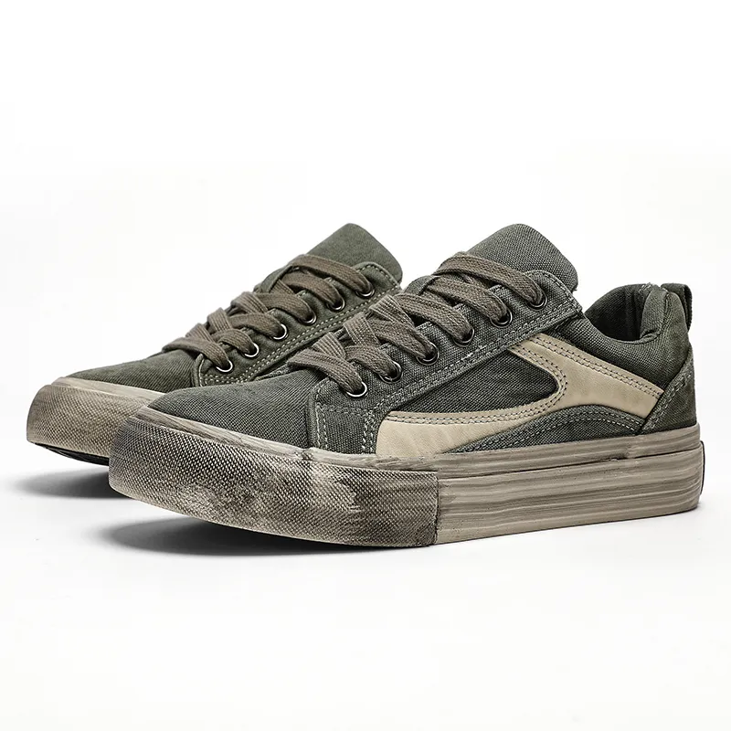 HACKBUTEER Low Top Canvas Shoes Men's-17