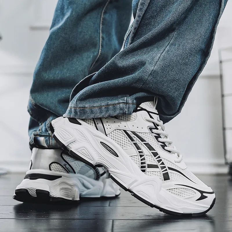 HACKBUTEER Low-Top Chunky Sneakers Men's Box Included-5