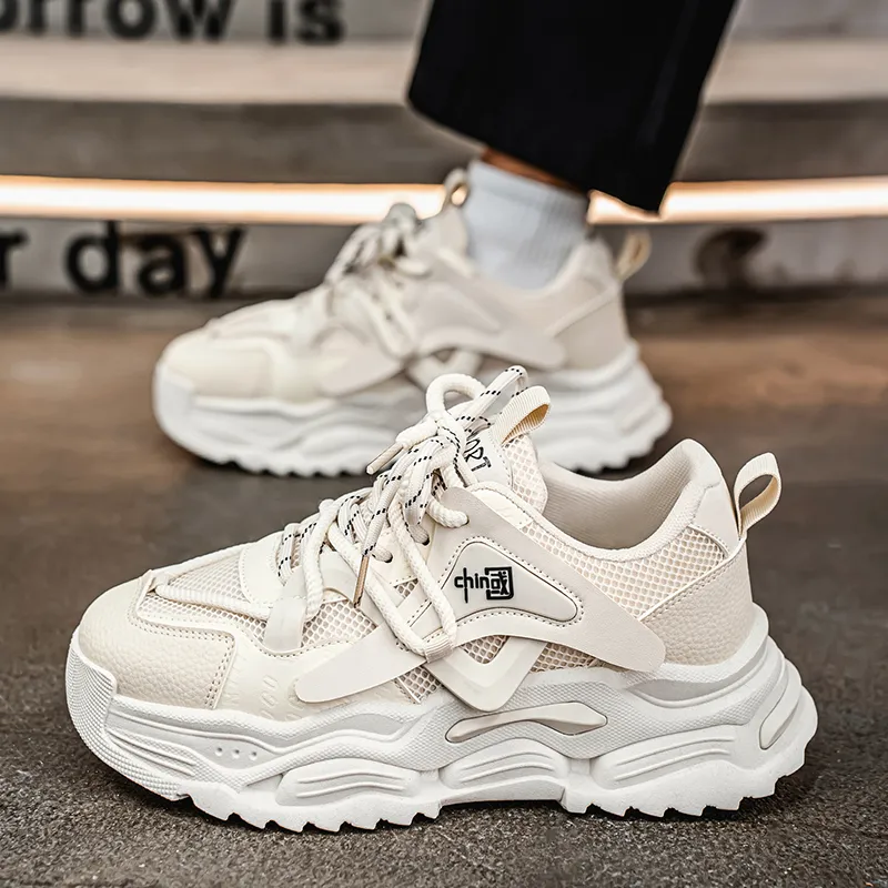 HACKBUTEER Low Top Chunky Sneakers Men's Box Included-17