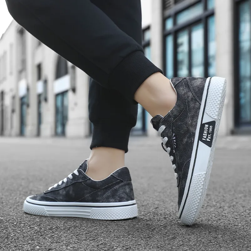 HACKBUTEER Low Top Canvas Shoes Men's Box Included-16
