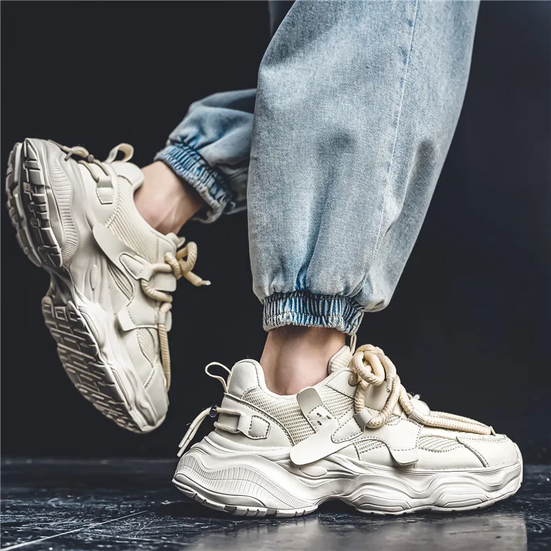 HACKBUTEER Low Top Chunky Sneakers Men's Box Included-17
