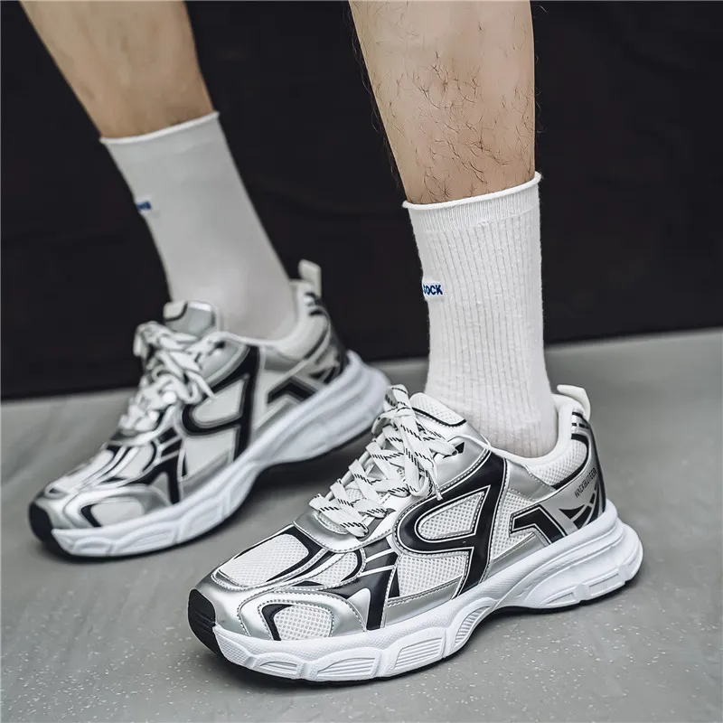 HACKBUTEER Low Top Chunky Sneakers Men's Box Included-4
