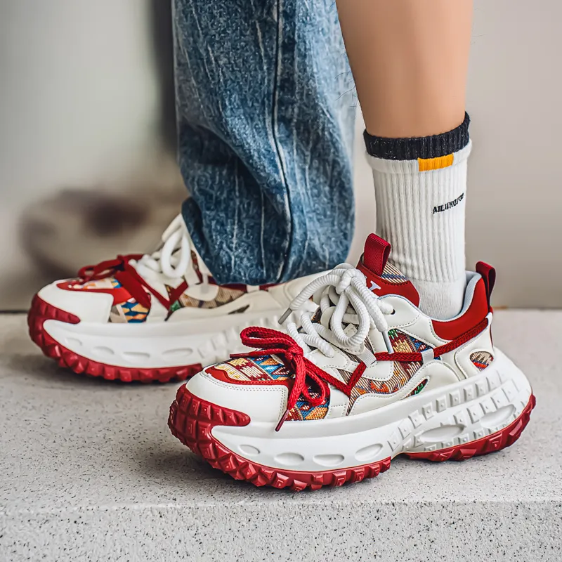 HACKBUTEER Low Top Chunky Sneakers Men's Box Included-10