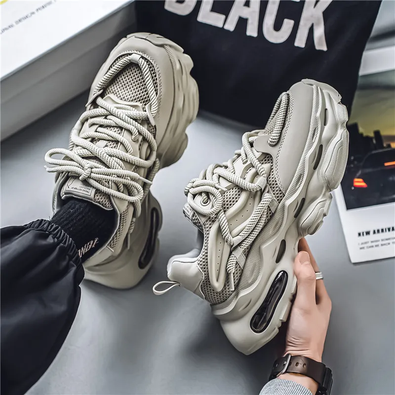 HACKBUTEER Low Top Chunky Sneakers Men's-1