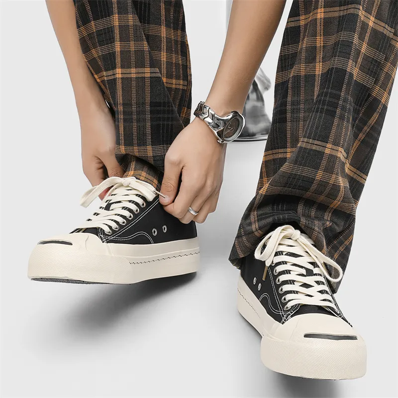 HACKBUTEER Low Top Canvas Shoes Unisex Box Included-5