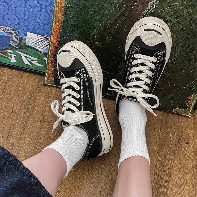 HACKBUTEER Low Top Canvas Shoes Unisex Box Included-4