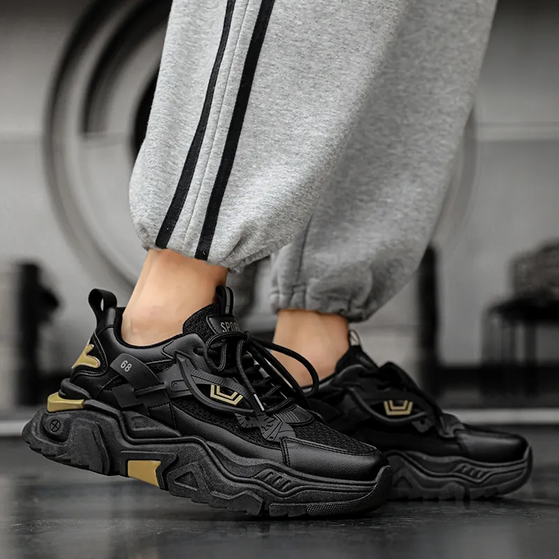 HACKBUTEER Low Top Chunky Sneakers Men's Box Included-4