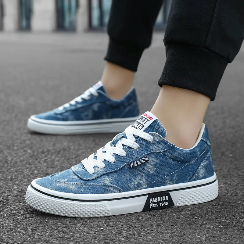 HACKBUTEER Low Top Canvas Shoes Men's Box Included-5