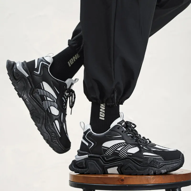 HACKBUTEER Low Top Chunky Sneakers Men's-9