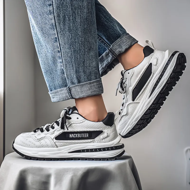 HACKBUTEER Low Top Chunky Sneakers Men's Box Included-11