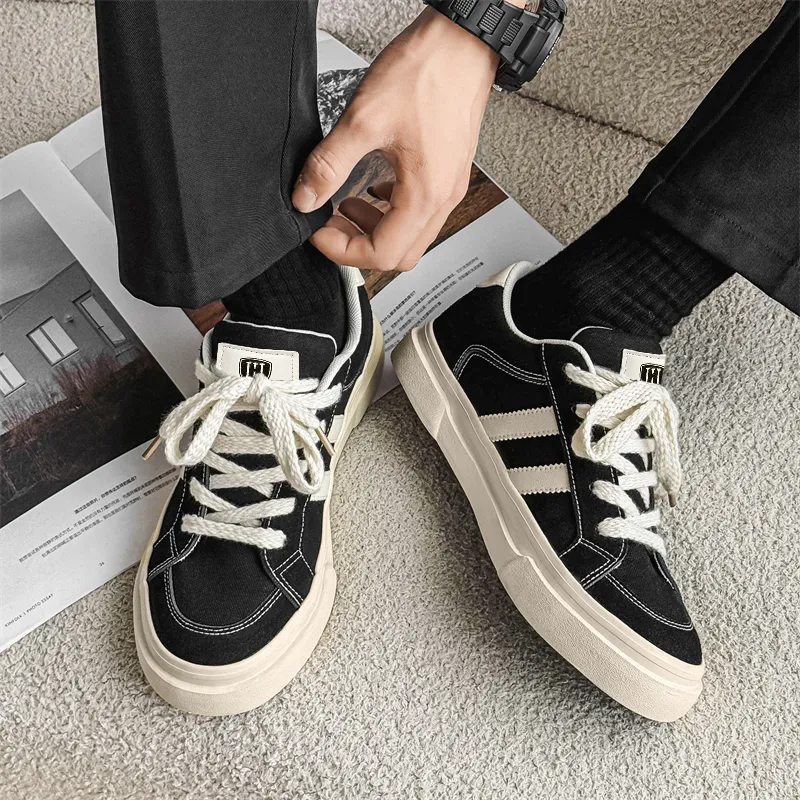 HACKBUTEER Low Top Canvas Shoes Men's Box Included-17