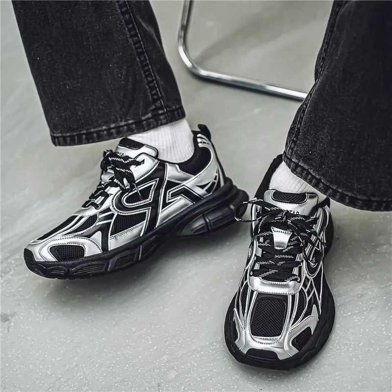 HACKBUTEER Low Top Chunky Sneakers Men's Box Included-11