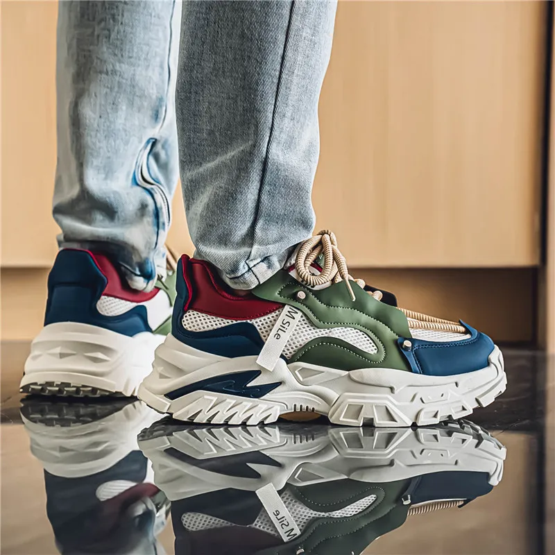 HACKBUTEER Low Top Chunky Sneakers Men's Box Included-10