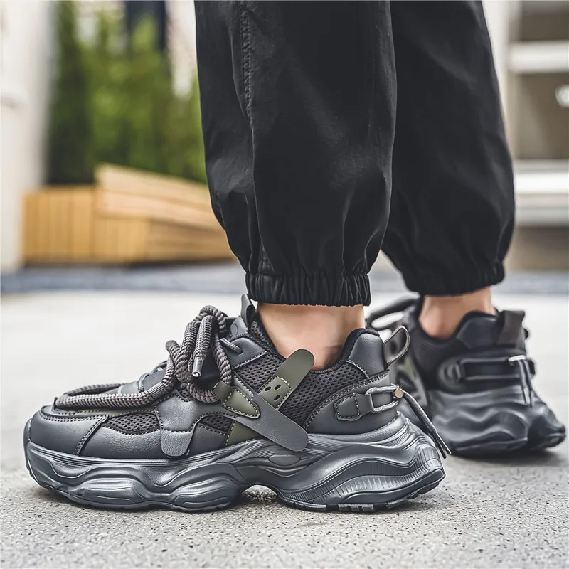 HACKBUTEER Low Top Chunky Sneakers Men's Box Included-10
