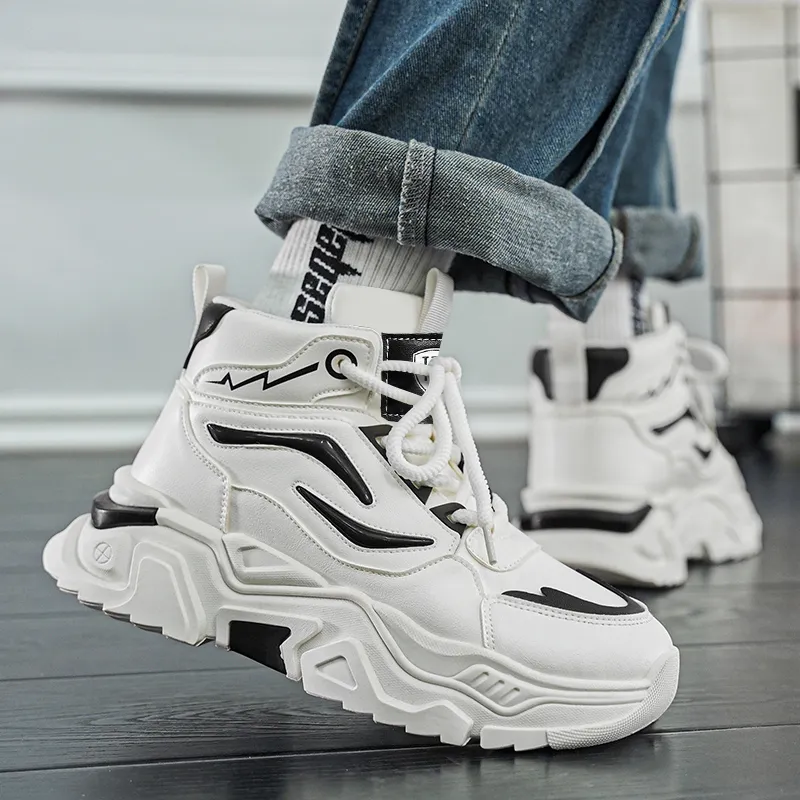 HACKBUTEER Limited Box High Top Chunky Sneakers Men's-26